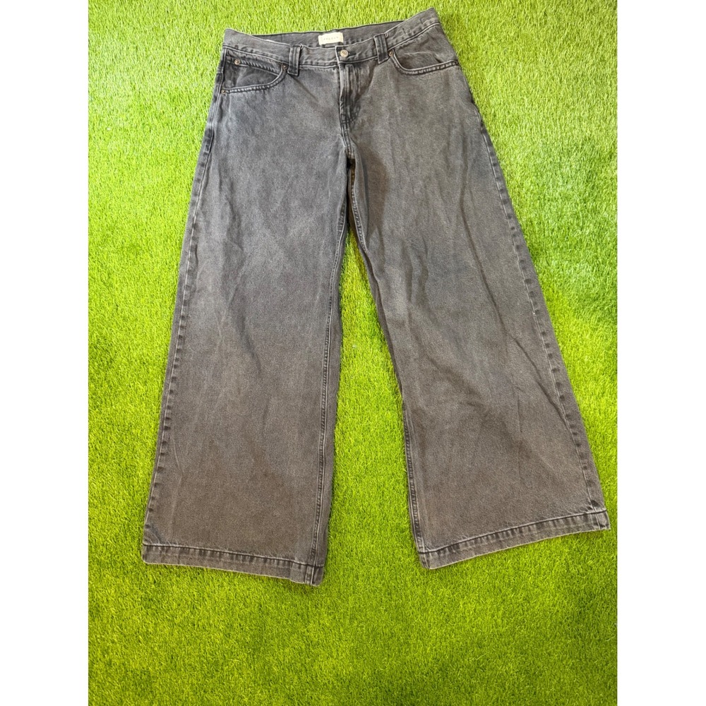 PacSun Sloane Ultra Baggy Jeans Washed Black Wide Leg Denim Size 29